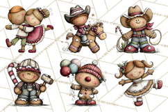 Gingerbread People Clipart PNG Christmas Cookie Graphics Product Image 4