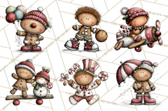 Gingerbread People Clipart PNG Christmas Cookie Graphics Product Image 3