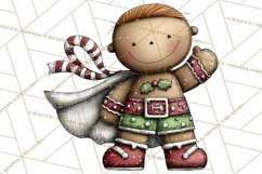 Gingerbread People Clipart PNG Christmas Cookie Graphics Product Image 2