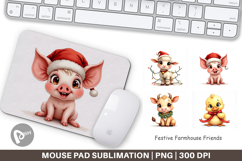 Festive Farmhouse Friends Mouse Pad Product Image 1