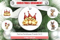 Festive Farmhouse Friends Ornament Product Image 1
