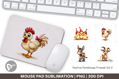 Festive Farmhouse Friends Mouse Pad Product Image 1