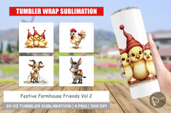 Festive Farmhouse Friends Tumbler Product Image 1