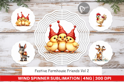 Festive Farmhouse Friends Wind Spinner Product Image 1