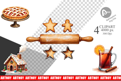 Festive Farmhouse Kitchen Clipart Product Image 1