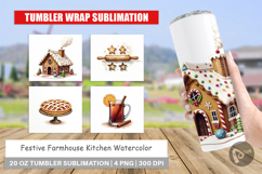 Festive Farmhouse Kitchen Tumbler Product Image 1