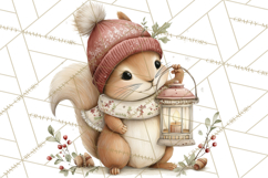 Christmas Woodland Animals Clipart PNG Product Image 2