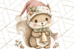 Christmas Woodland Animals Clipart PNG Product Image 3
