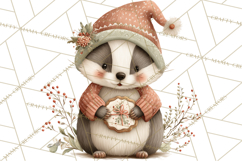 Christmas Woodland Animals Clipart PNG Product Image 4