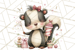 Christmas Woodland Animals Clipart PNG Product Image 2