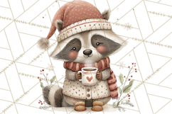 Christmas Woodland Animals Clipart PNG Product Image 3