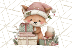 Christmas Woodland Animals Clipart PNG Product Image 4