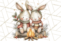 Christmas Woodland Animals Clipart PNG Product Image 3