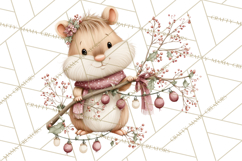 Christmas Woodland Animals Clipart PNG Product Image 3