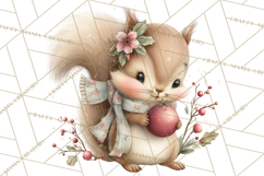Christmas Woodland Animals Clipart PNG Product Image 3