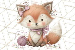 Christmas Woodland Animals Clipart PNG Product Image 2