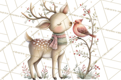 Christmas Woodland Animals Clipart PNG Product Image 2