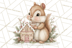 Christmas Woodland Animals Clipart PNG Product Image 4