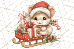 Christmas Woodland Animals PNG, Holiday Forest Clipart Product Image 4