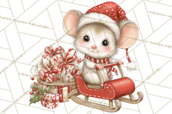 Christmas Woodland Animals PNG, Holiday Forest Clipart Product Image 5