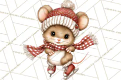 Christmas Woodland Animals PNG, Holiday Forest Clipart Product Image 3