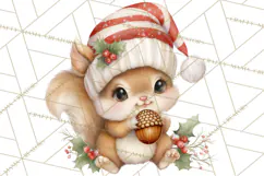 Christmas Woodland Animals PNG, Holiday Forest Clipart Product Image 2