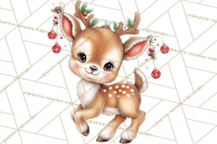 Christmas Woodland Animals PNG, Holiday Forest Clipart Product Image 3