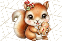 Christmas Woodland Animals PNG, Holiday Forest Clipart Product Image 2