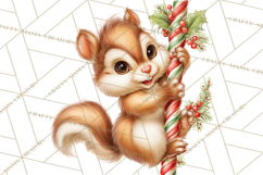 Christmas Woodland Animals PNG, Holiday Forest Clipart Product Image 3