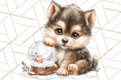 Christmas Woodland Animals PNG, Holiday Forest Clipart Product Image 4