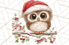 Christmas Woodland Animals PNG, Holiday Forest Clipart Product Image 3