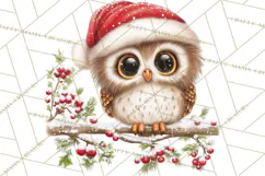 Christmas Woodland Animals PNG, Holiday Forest Clipart Product Image 3