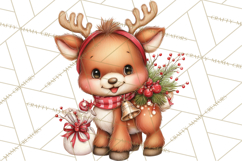 Christmas Woodland Animals PNG, Holiday Forest Clipart Product Image 3