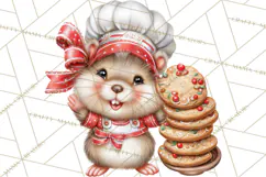 Christmas Woodland Animals PNG, Holiday Forest Clipart Product Image 4