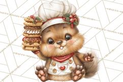 Christmas Woodland Animals PNG, Holiday Forest Clipart Product Image 2