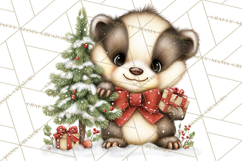 Christmas Woodland Animals PNG, Holiday Forest Clipart Product Image 3