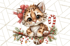 Christmas Woodland Animals PNG, Holiday Forest Clipart Product Image 2