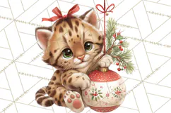 Christmas Woodland Animals PNG, Holiday Forest Clipart Product Image 3