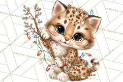 Christmas Woodland Animals PNG, Holiday Forest Clipart Product Image 5