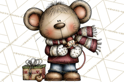 Christmas Carolers Clipart, Holiday Singing Digital Art PNG Product Image 2