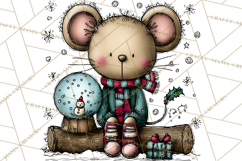 Christmas Carolers Clipart, Holiday Singing Digital Art PNG Product Image 3