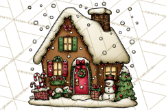 Christmas Carolers Clipart, Holiday Singing Digital Art PNG Product Image 4