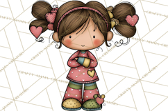 Christmas Carolers Clipart, Holiday Singing Digital Art PNG Product Image 3