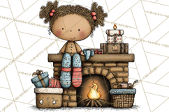 Christmas Carolers Clipart, Holiday Singing Digital Art PNG Product Image 4
