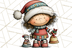 Christmas Carolers Clipart, Holiday Singing Digital Art PNG Product Image 2