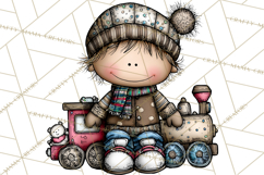 Christmas Carolers Clipart, Holiday Singing Digital Art PNG Product Image 4