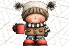 Christmas Carolers Clipart, Holiday Singing Digital Art PNG Product Image 2