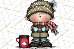 Christmas Carolers Clipart, Holiday Singing Digital Art PNG Product Image 3