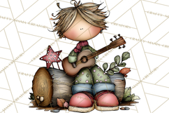 Christmas Carolers Clipart, Holiday Singing Digital Art PNG Product Image 4