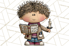 Christmas Carolers Clipart, Holiday Singing Digital Art PNG Product Image 5
